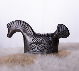 Cheval de Troie en Raku et en Sigillée d'Inspiration Antique